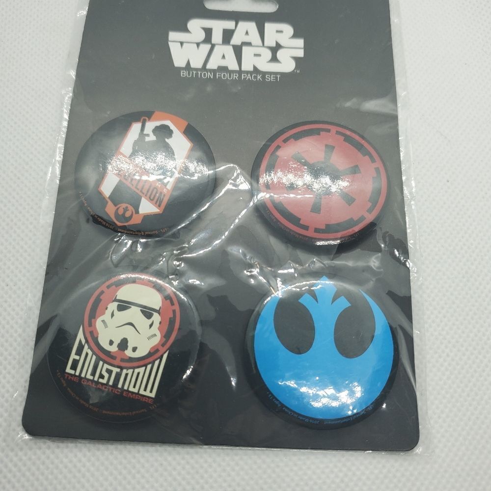 NWT Star Wars Button Four Pack Set - Picture 2 of 4